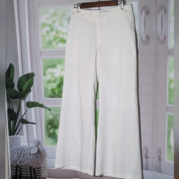 Peter Millar Pants - Peter Millar Dress Pants Womens 2 White Bell Bottoms Parachute Trousers W/ Liner